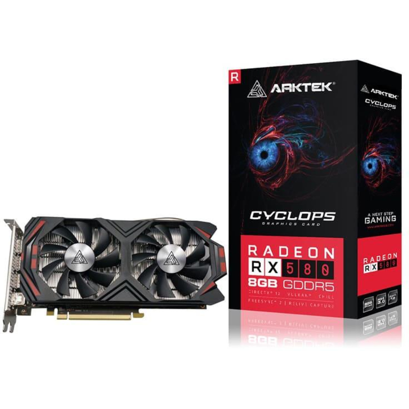 Відеокарта Arktek AMD Radeon RX 580 8Gb (AKR580D5S8GH1) (GDDR5, 256 bit, PCI-E 3.0 x16)