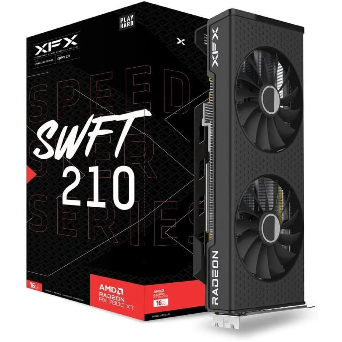 Видеокарта XFX AMD Radeon RX 7800 XT SWFT210 16GB (RX-78TSWFTFP) (GDDR6, 256 bit, PCI-E 4.0 x16)