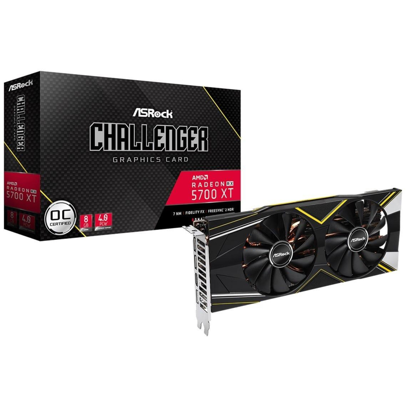 Відеокарта AsRock AMD Radeon RX 5700 XT CHALLENGER X 8G (RX5700XT CLD 8GO) (GDDR6, 256 bit, PCI-E v4.0 x16) Б/в
