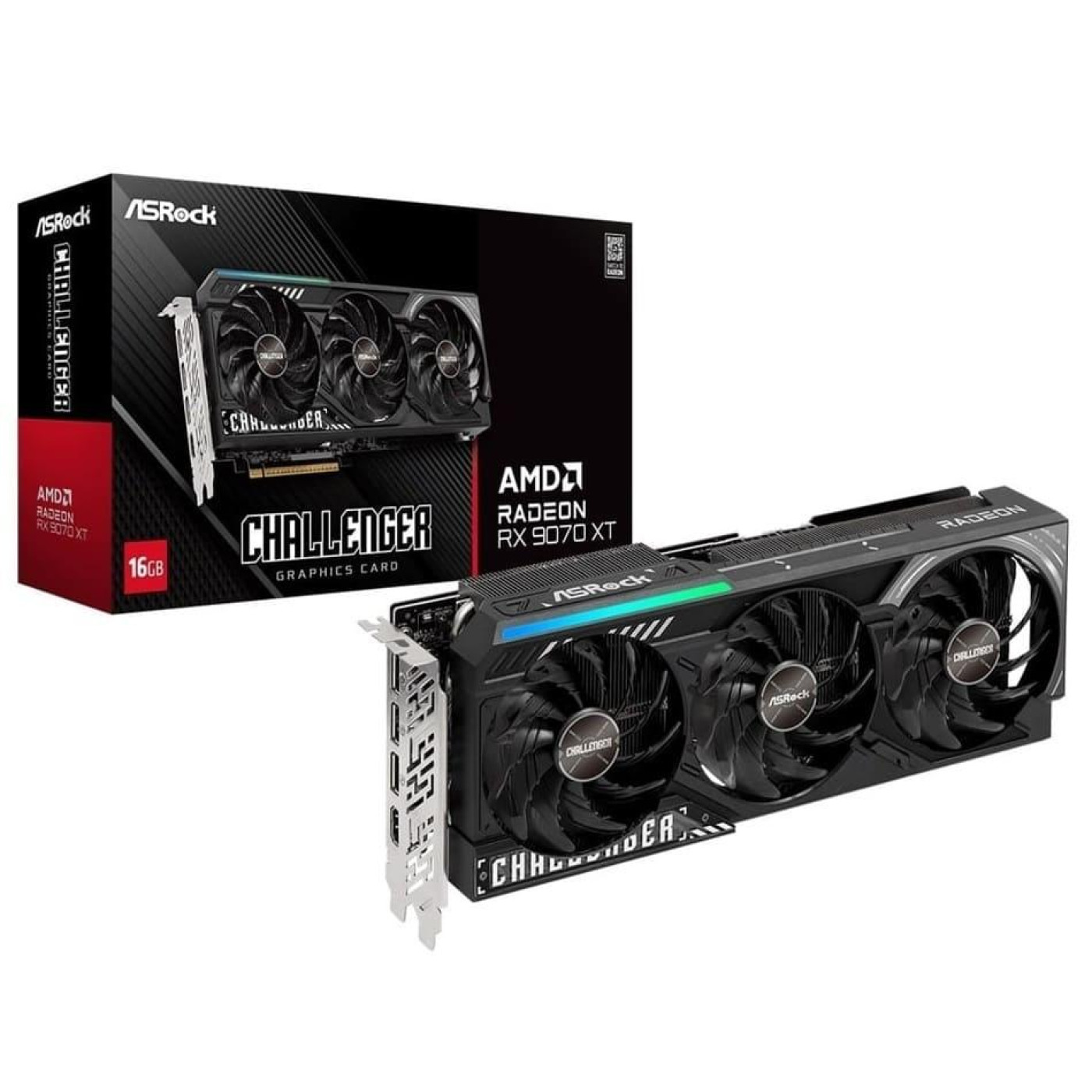 Відеокарта ASRock AMD Radeon Challenger RX 9070 XT CL 16G (90-GA61ZZ-00UANF) (GDDR6, 256 bit, PCI-E v5.0 x16)
