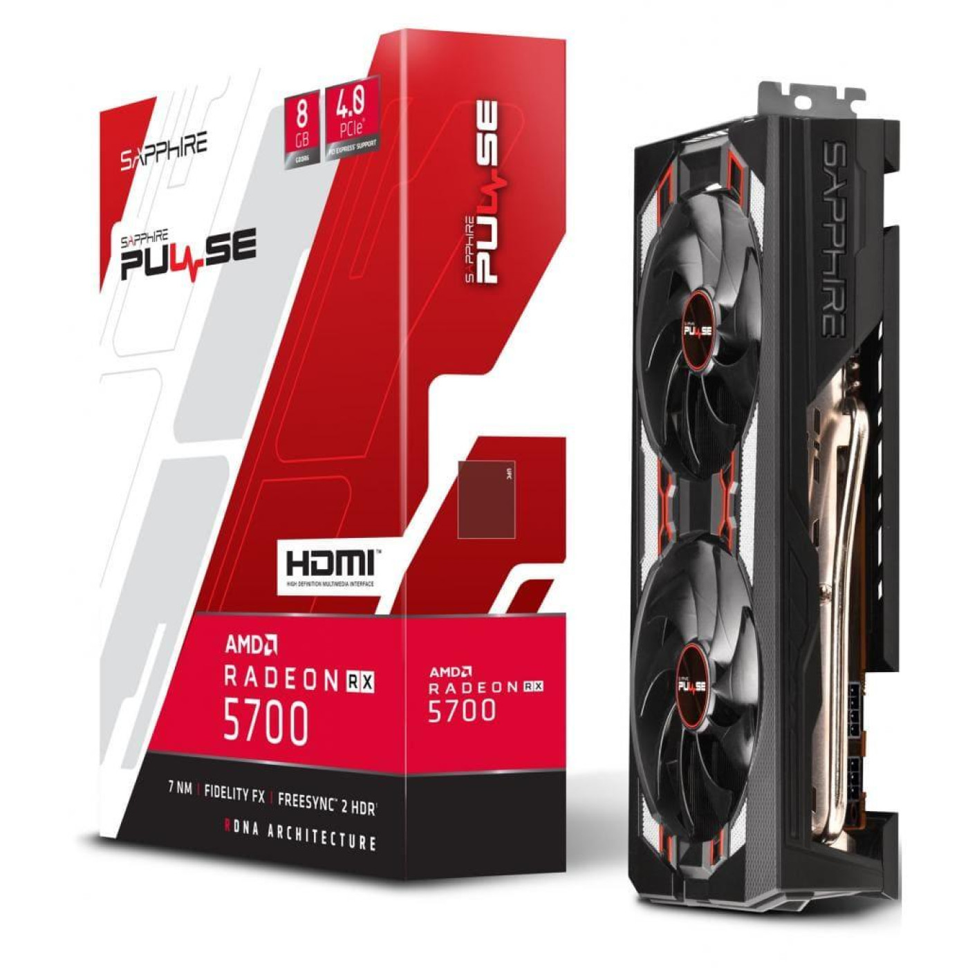 Відеокарта Sapphire AMD Radeon RX 5700 8Gb Pulse (11294-01) (GDDR6, 256 bit, PCI-E v4.0 x16) Б/в