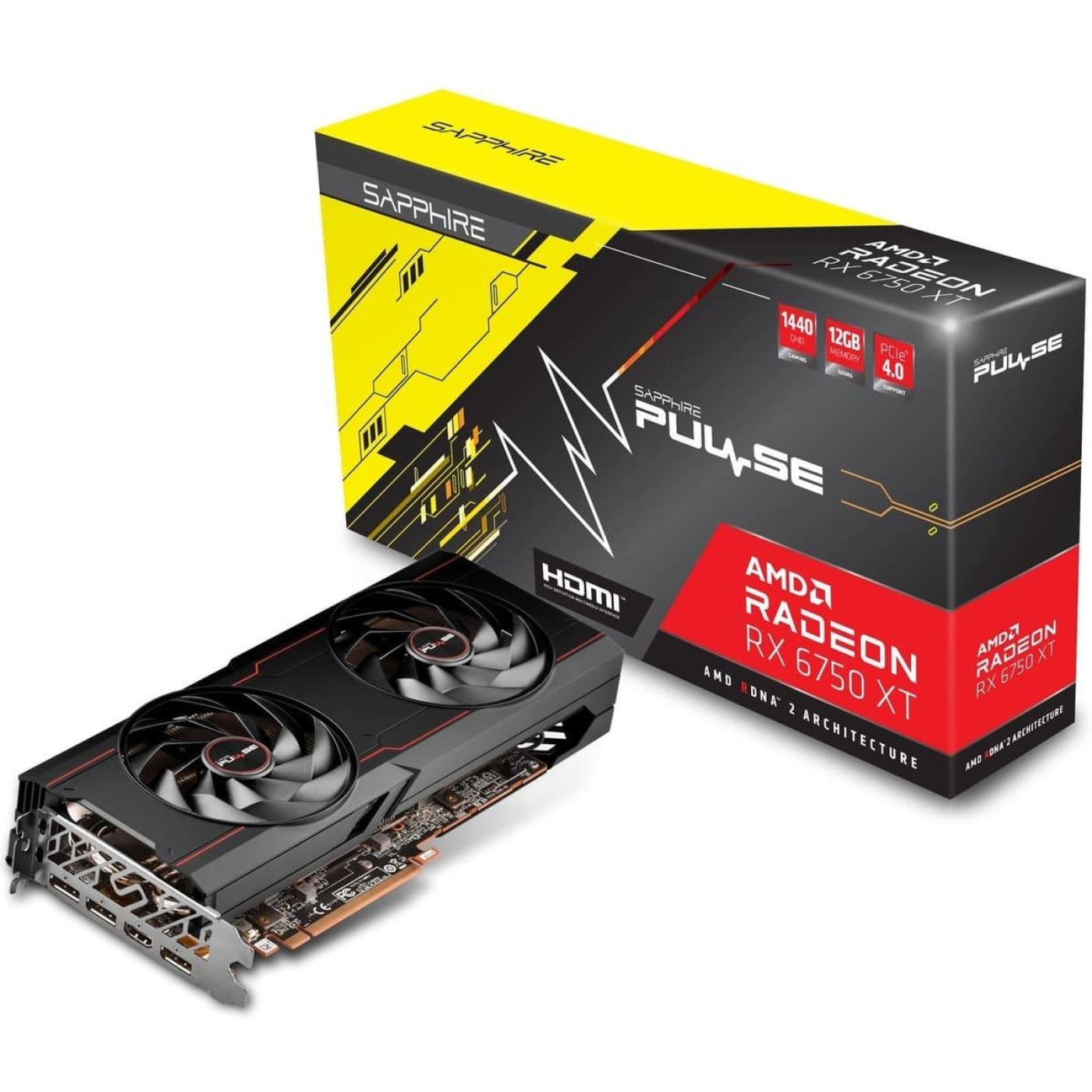 Відеокарта Sapphire AMD Radeon RX 6750 XT 12Gb Pulse OC (11318-03-20G) (11318-98-90G) (GDDR6, 192 bit, PCI-E v4.0 x16) FR