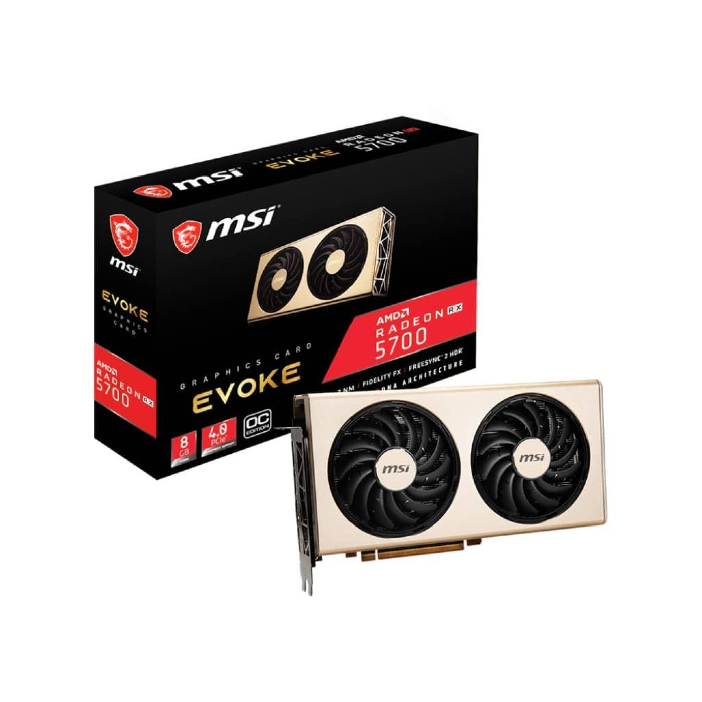 Відеокарта MSI AMD Radeon RX 5700 8Gb Evoke OC (Radeon RX 5700 EVOKE OC) (GDDR6, 256 bit, PCI-E 3.0 x16) Б/в