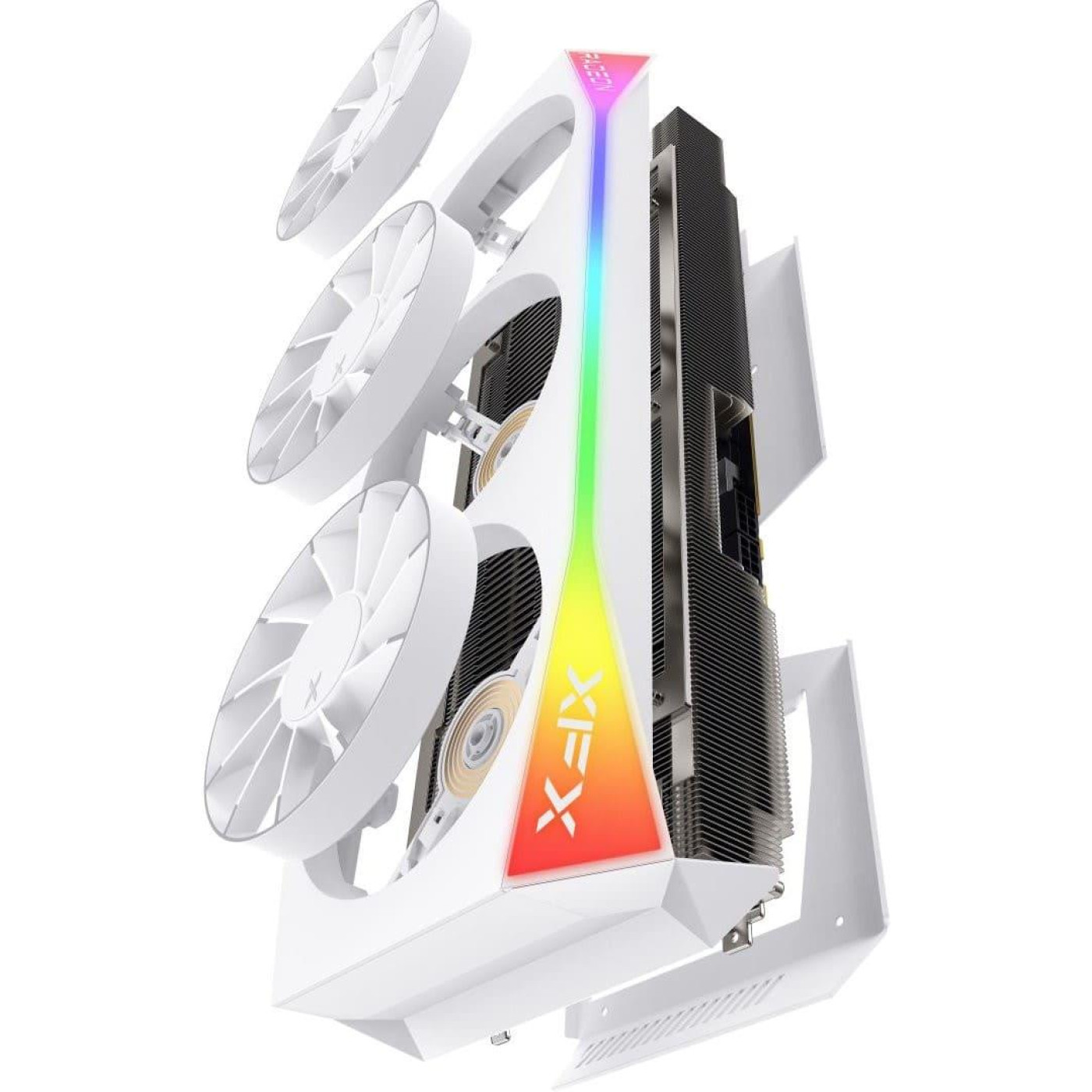 Відеокарта XFX AMD Radeon RX 9070 XT 16GB Mercury OC White Magnetic Air Edition with RGB (RX-97TMARGW9) (GDDR6, 256 bit, PCI-E v5.0 x16)