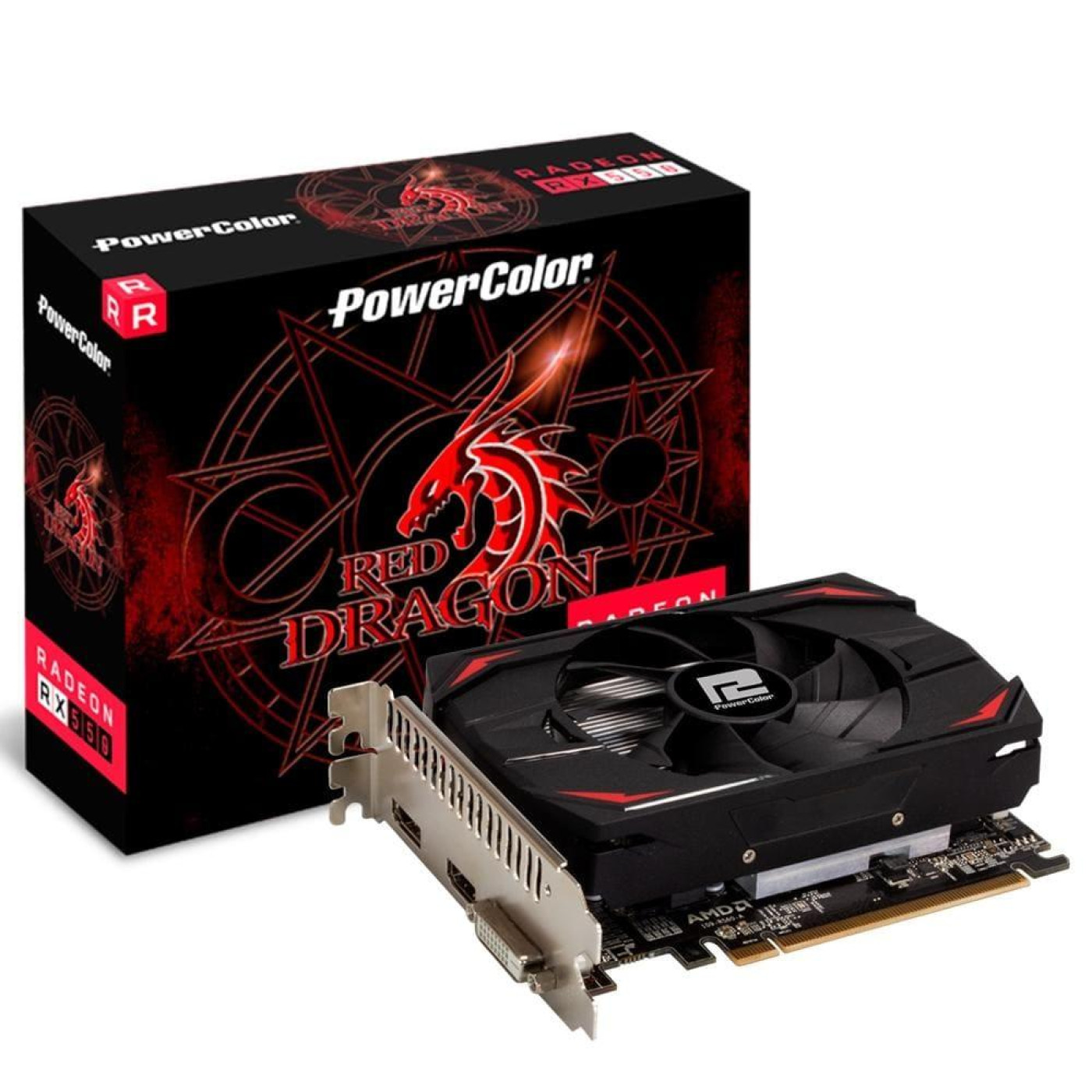 Відеокарта PowerColor AMD Radeon RX 550 2GB Red Dragon (AXRX 550 2GBD5-DH) (GDDR5, 128 bit, PCI-E 3.0 x16) Б/в
