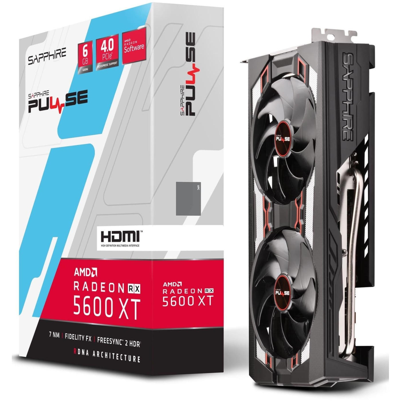 Видеокарта Sapphire AMD Radeon RX 5600 XT 6G Pulse (11296-01) (GDDR6, 192 bit, PCI-E v4.0 x16) Б/у