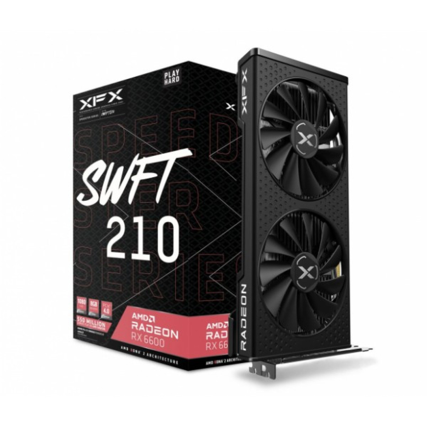 Видеокарта XFX AMD Radeon RX 6600 SPEEDSTER SWFT210 CORE 8G D6 ( RX-66XL86 ) (RX-66XL86) (GDDR6, 128 bit, PCI-E v4.0 x8) Б/у