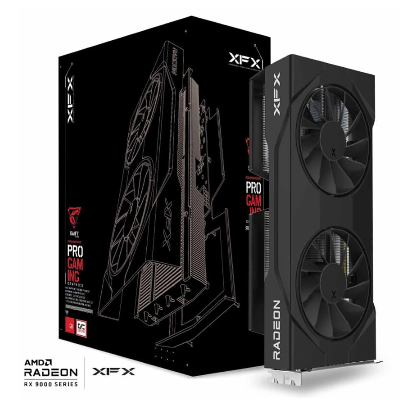 Відеокарта XFX AMD Radeon RX 9060 XT 8GB Swift OC Gaming Edition (RX-96TSW8GBQ) (GDDR6, 128 bit, PCI-E v5.0 x16)