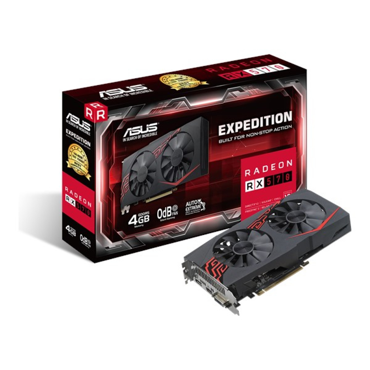 Видеокарта ASUS AMD Radeon RX 570 4Gb Expedition (EX-RX570-4G) (GDDR5, 256 bit, PCI-E 3.0 x16) Б/у