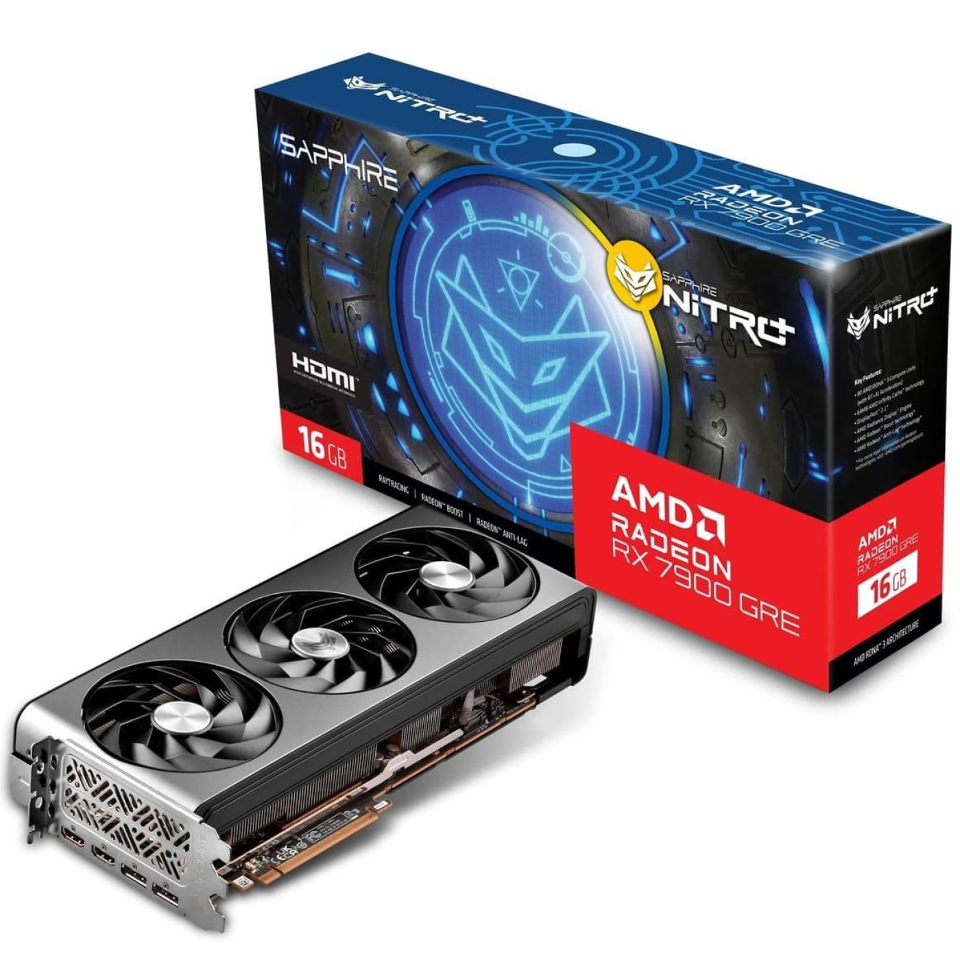 Відеокарта Sapphire AMD Radeon RX 7900 GRE 16Gb NITRO+ GAMING OC (11325-02-20G) (11325-98-90G) (GDDR6, 256 bit, PCI-E v4.0 x16) FR