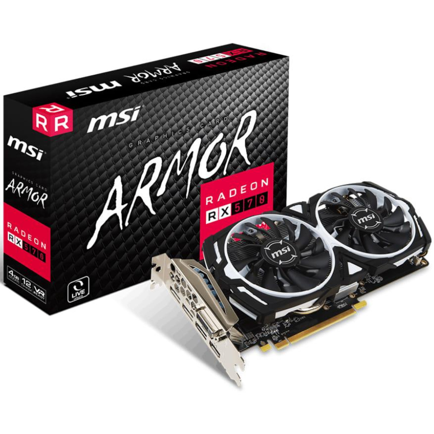 Відеокарта MSI AMD Radeon RX 570 4Gb Armor (Radeon RX 570 ARMOR 4G) (GDDR5, 256 bit, PCI-E 3.0 x16) Б/в