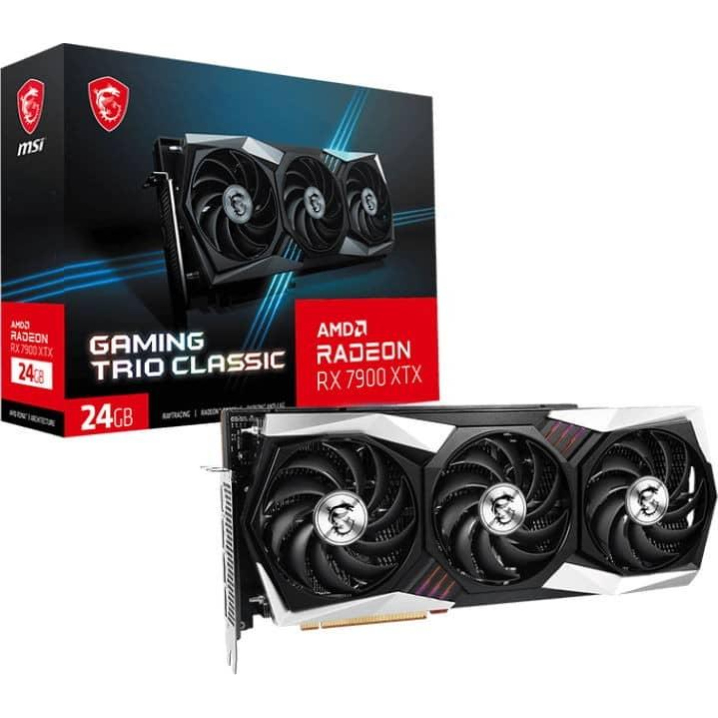 Відеокарта MSI AMD Radeon RX 7900 XTX GAMING TRIO CLASSIC 24G (GDDR6, 384 bit, PCI-E v4.0) FR