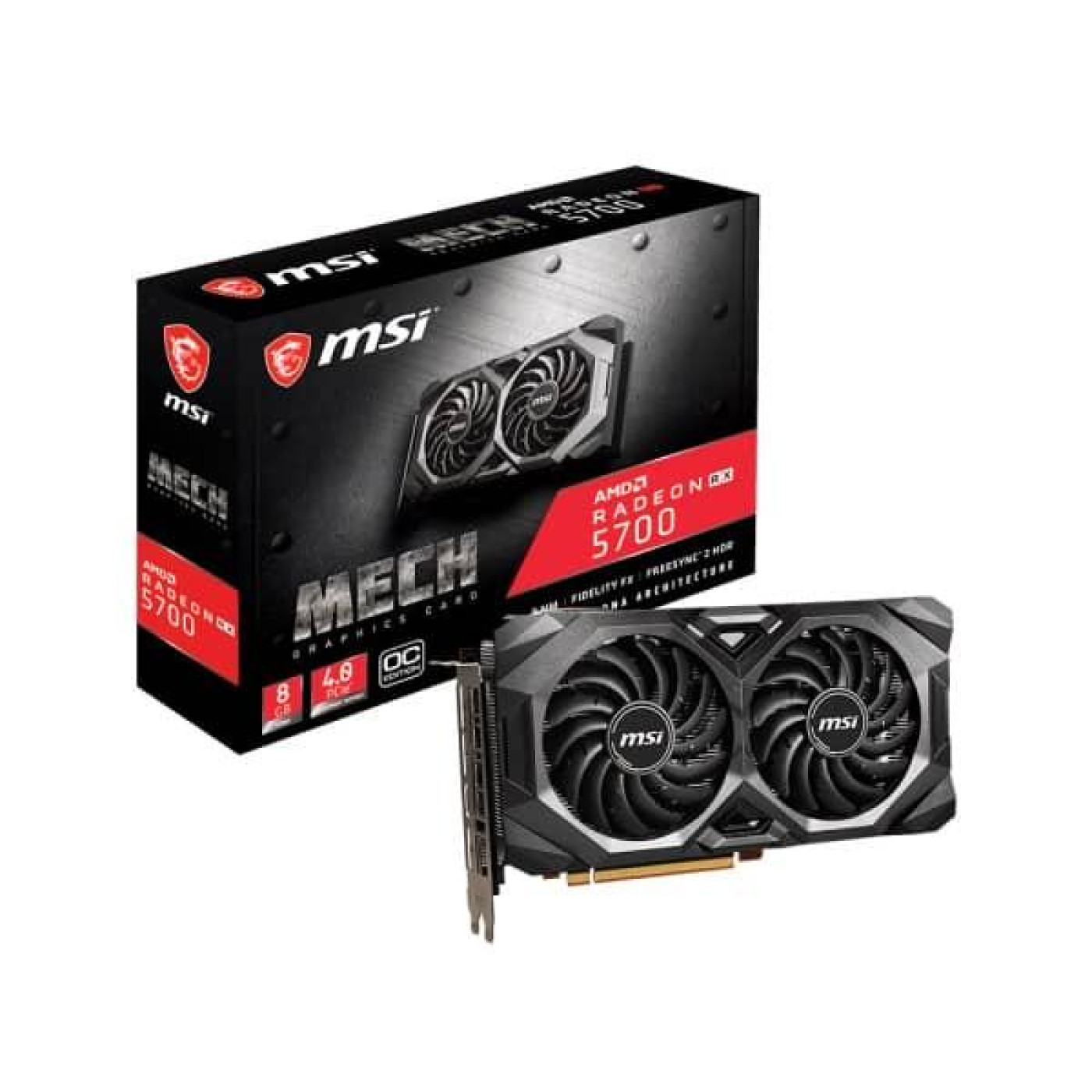 Відеокарта MSI AMD Radeon RX 5700 8Gb Mech OC (Radeon RX 5700 Mech OC) (GDDR6, 256 bit, PCI-E v4.0 x16) Б/в