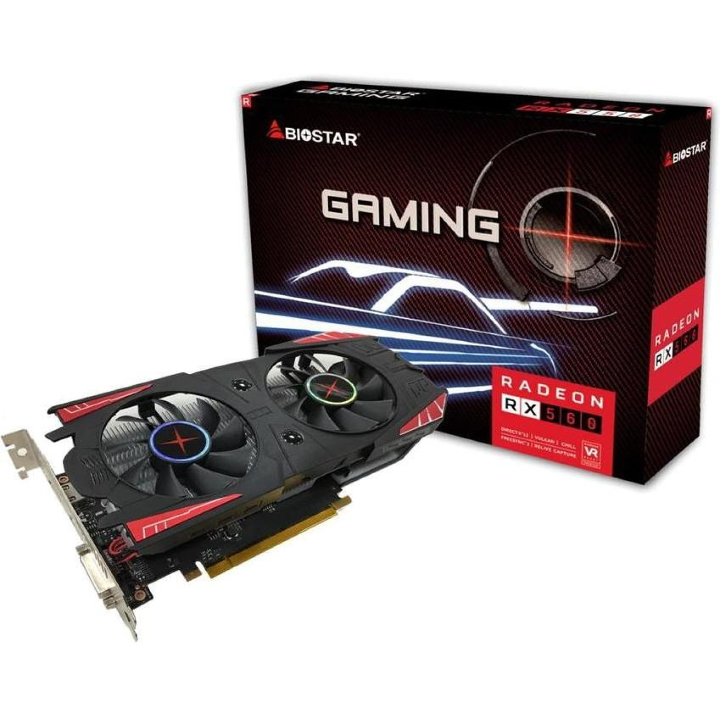 Відеокарта Biostar AMD Radeon RX 560 4Gb (VA5605RF41) (GDDR5, 128 bit, PCI-E 3.0 x16) Б/в