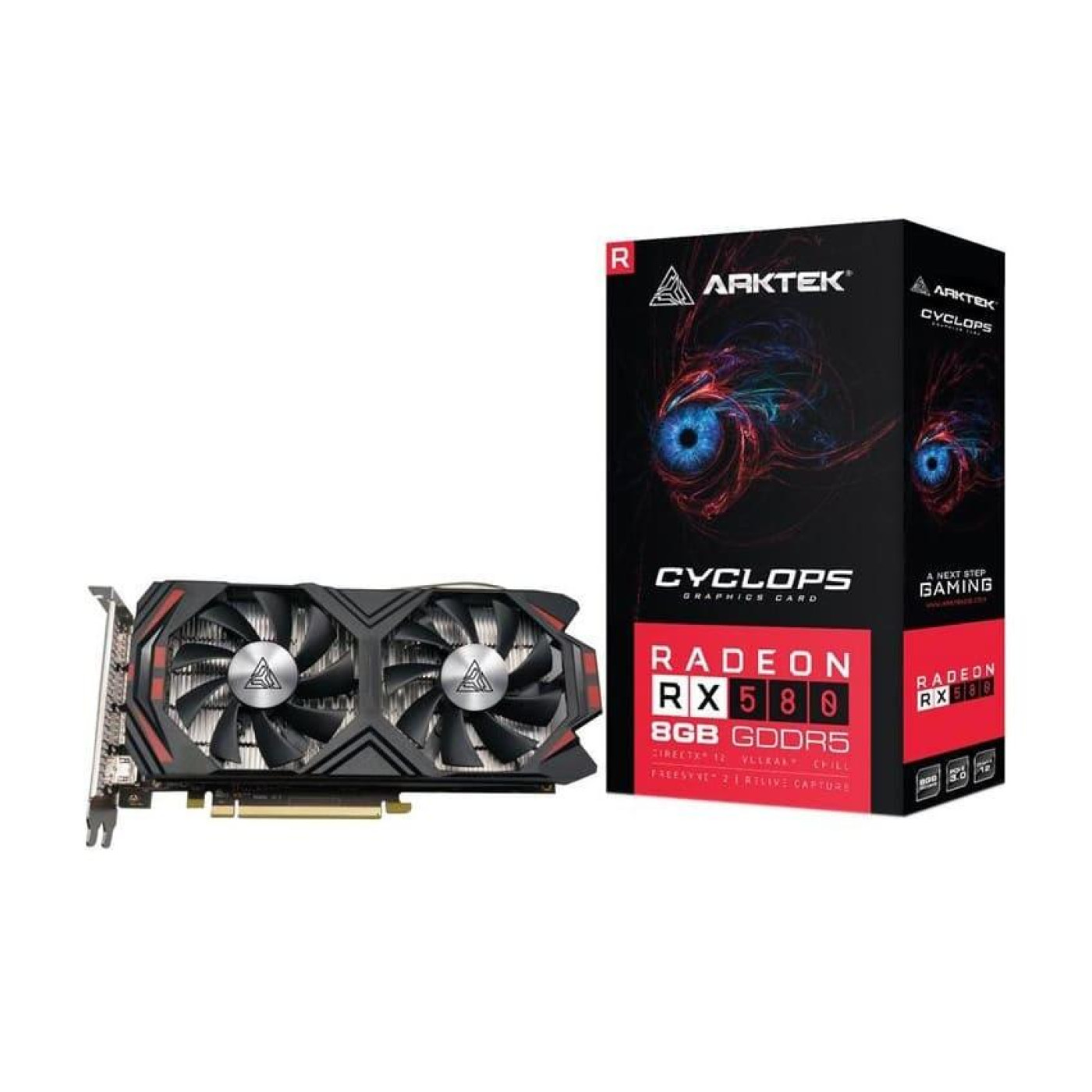 Відеокарта Arktek AMD Radeon RX 580 8Gb (AKR580D5S8GH1) (GDDR5, 256 bit, PCI-E 3.0 x16)
