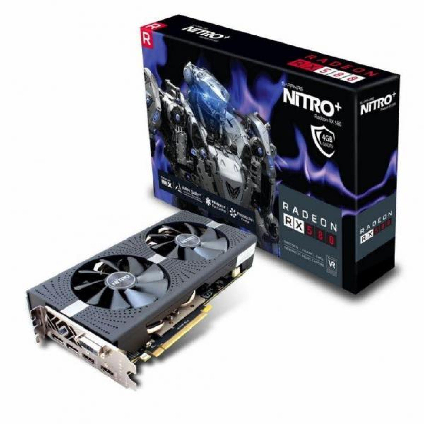 Відеокарта Sapphire AMD Radeon RX 580 4Gb Nitro+ (11265-31) (GDDR5, 256 bit, PCI-E 3.0 x16) Б/в