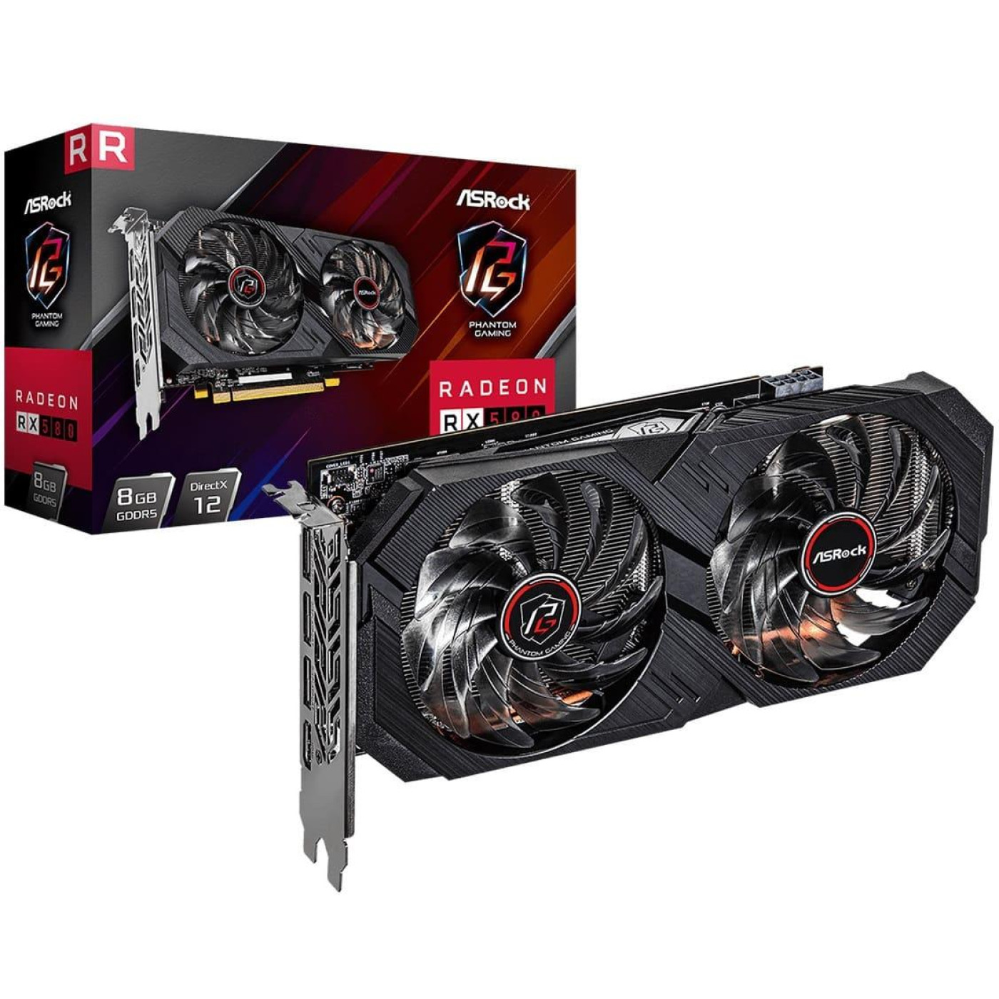 Видеокарта AsRock AMD Radeon RX 580 8G Phantom Gaming Elite (RX580 PGE 8G) (GDDR5, 256 bit, PCI-E 3.0 x16) Б/у