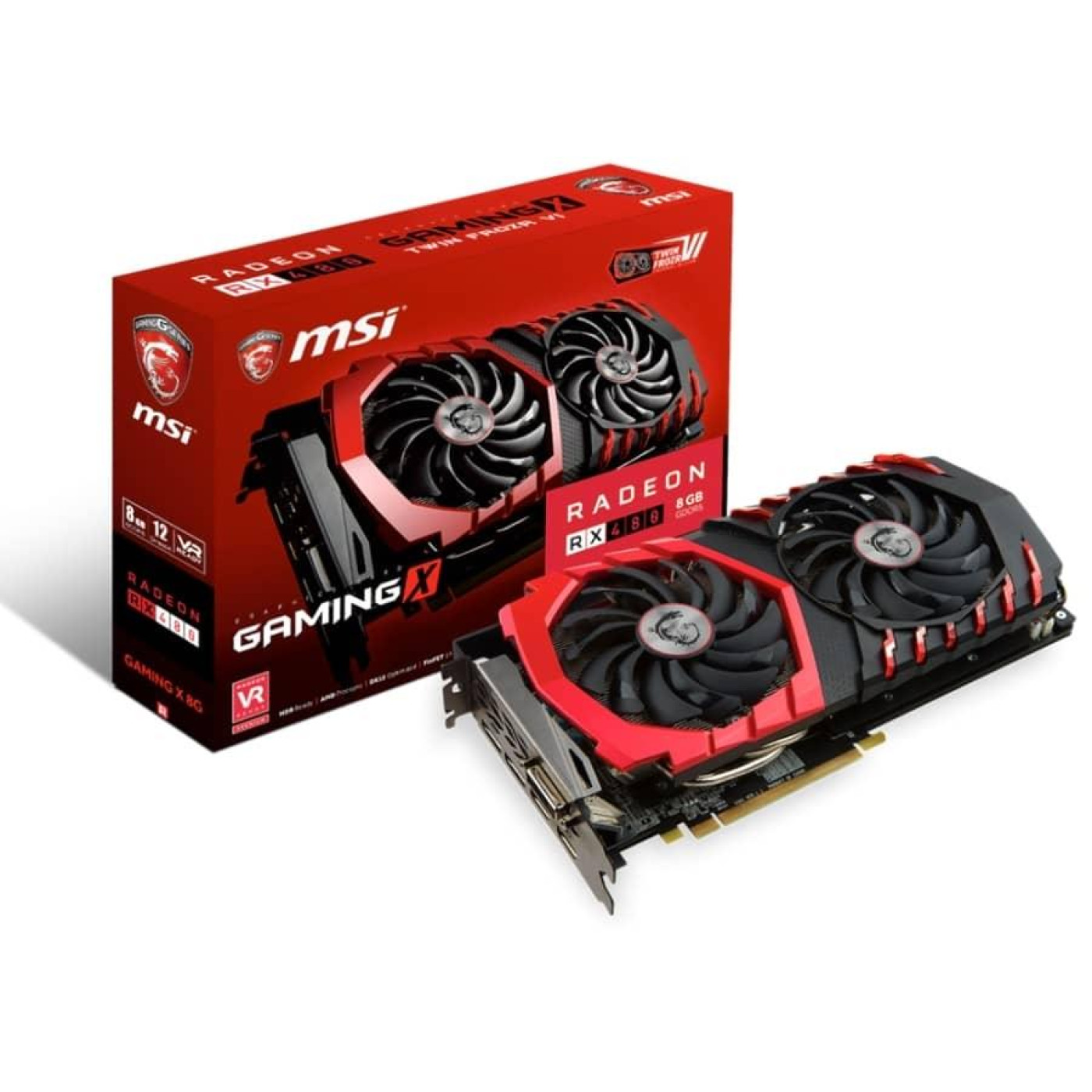Відеокарта MSI AMD Radeon RX 480 8Gb Gaming X (RX 480 GAMING X 8G) (GDDR5, 256 bit, PCI-E v3.0) Б/в