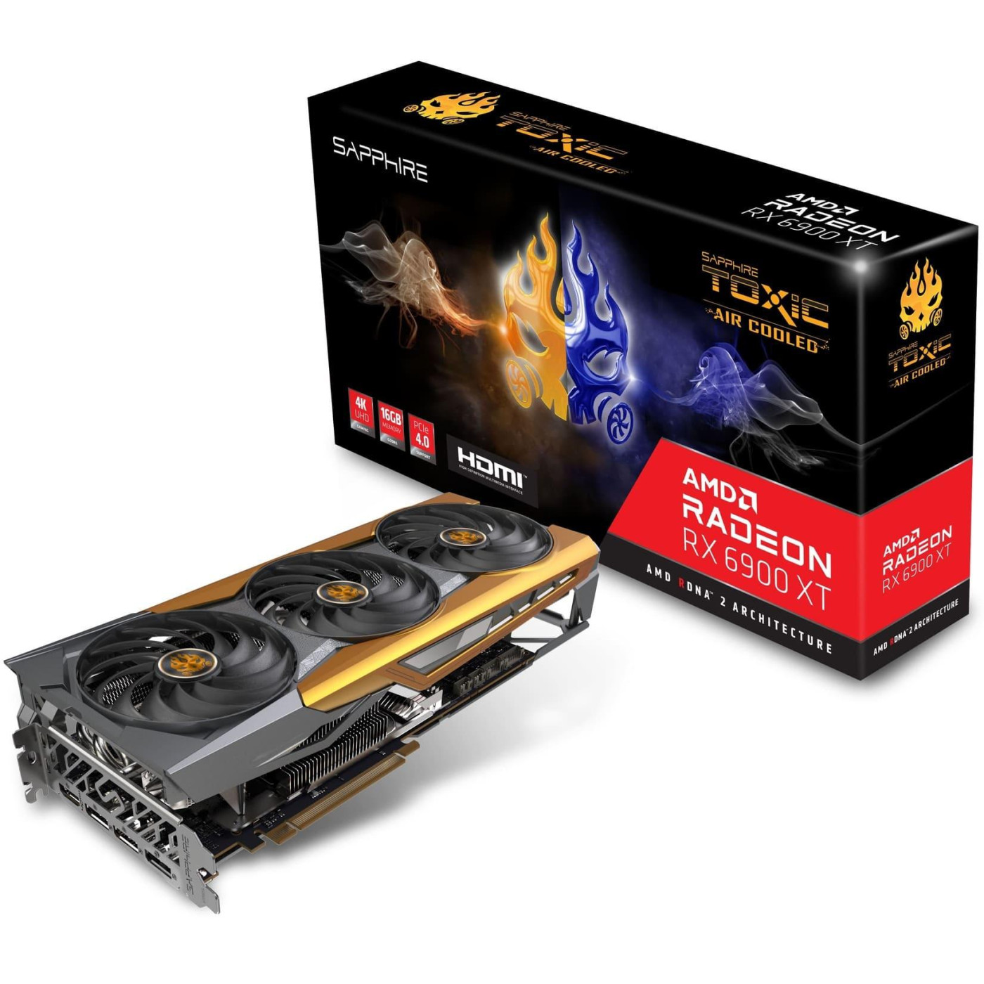 Відеокарта Sapphire AMD Radeon RX 6900 XT 16Gb Toxic Air Cooled (11308-11-20G) (11308-97-90G) (GDDR6, 256 bit, PCI-E v4.0 x16) FR