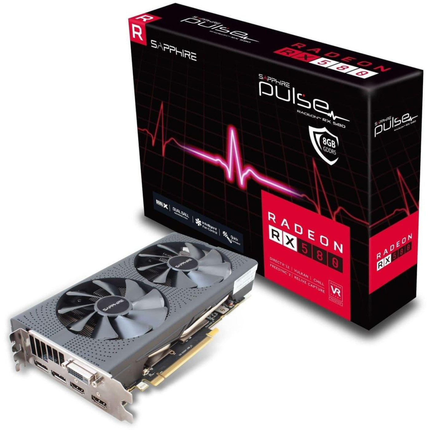 Відеокарта Sapphire AMD Radeon RX 580 8Gb Pulse (11265-05) (GDDR5, 256 bit, PCI-E 3.0 x16) Б/в