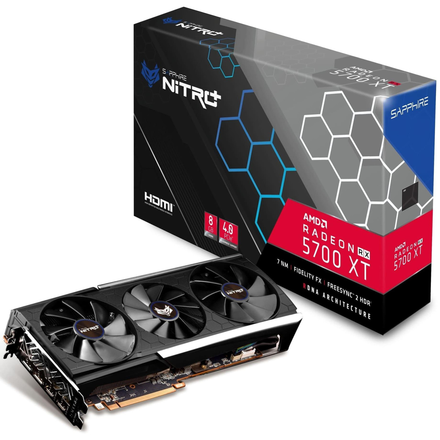 Відеокарта Sapphire AMD Radeon RX 5700 XT 8G Nitro+ (11293-03) (11293-97-90G) (GDDR6, 256 bit, PCI-E v4.0 x16) Б/в