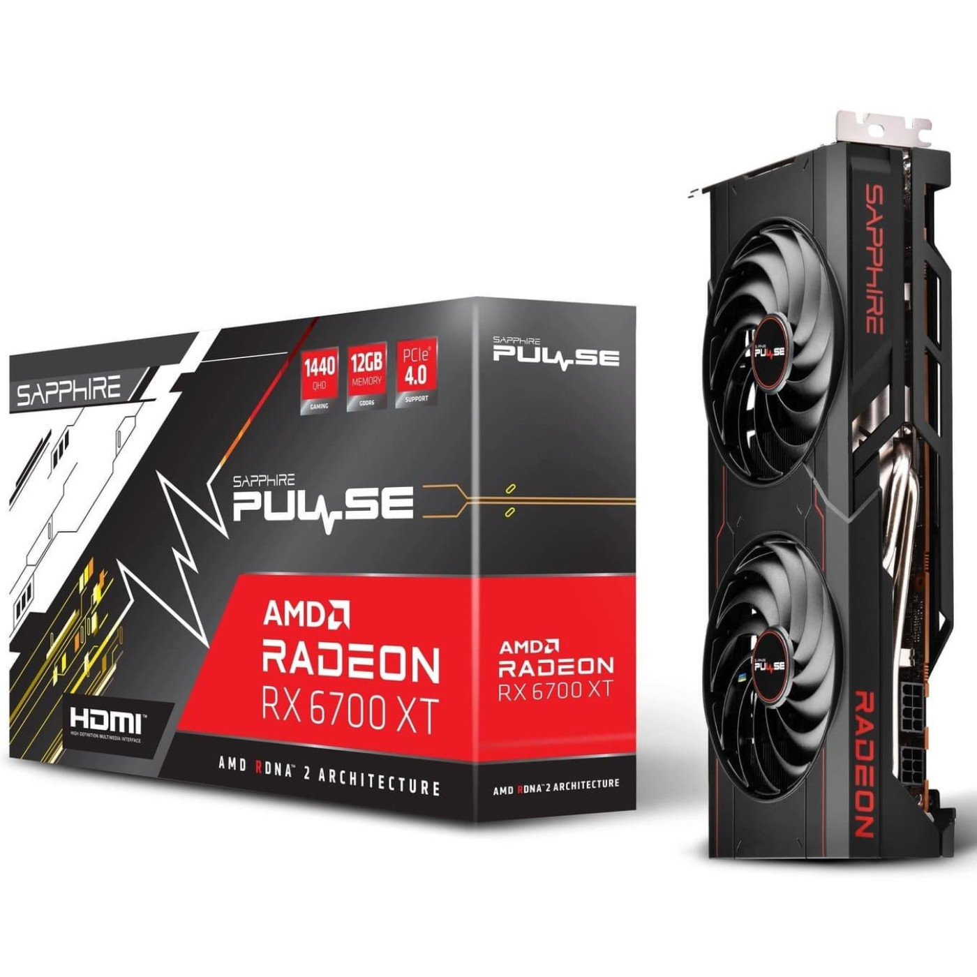 Відеокарта Sapphire AMD Radeon RX 6700 XT 12GB Pulse (11306-97-90G) (GDDR6, 192 bit, PCI-E v4.0 x16) FR