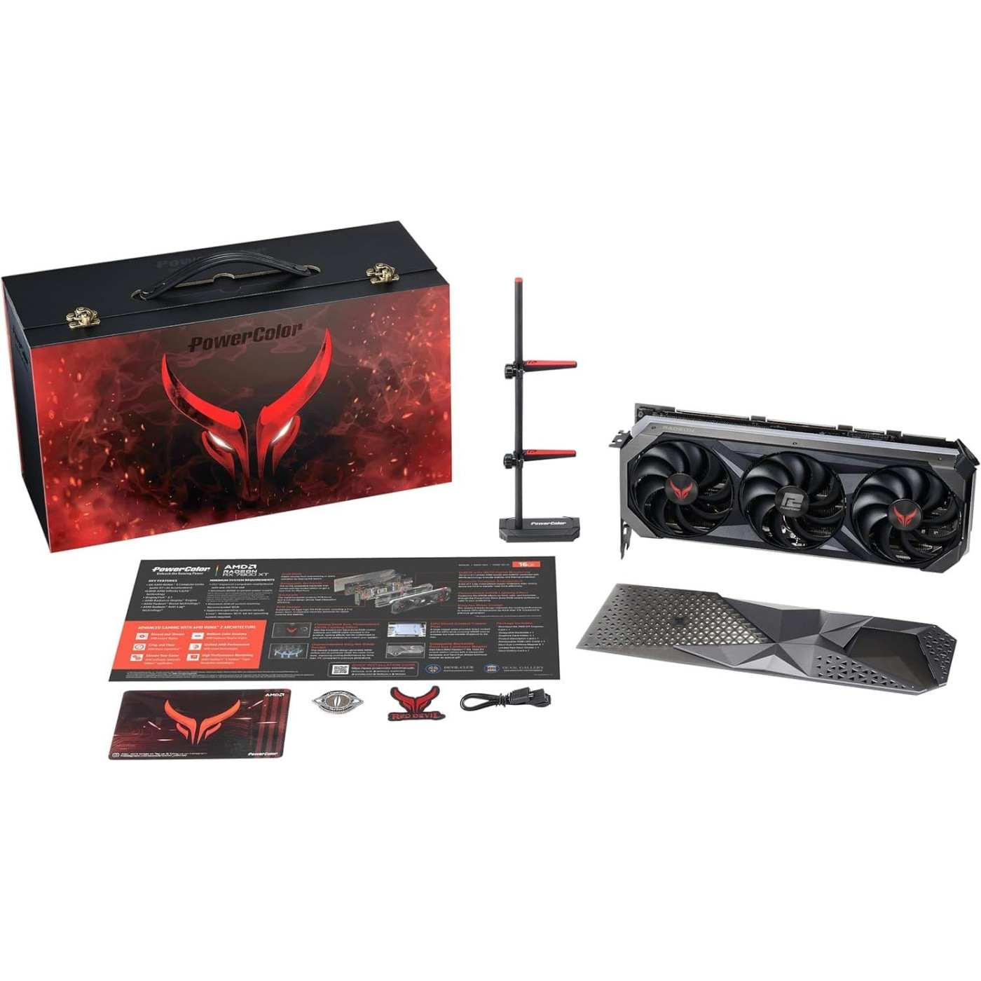 Видеокарта PowerColor RX 7800 XT 16GB Red Devil Limited Edition (RX 7800 XT 16G-E/OC/LIMITED) (GDDR6, 256 bit, PCI-E 4.0 x16)