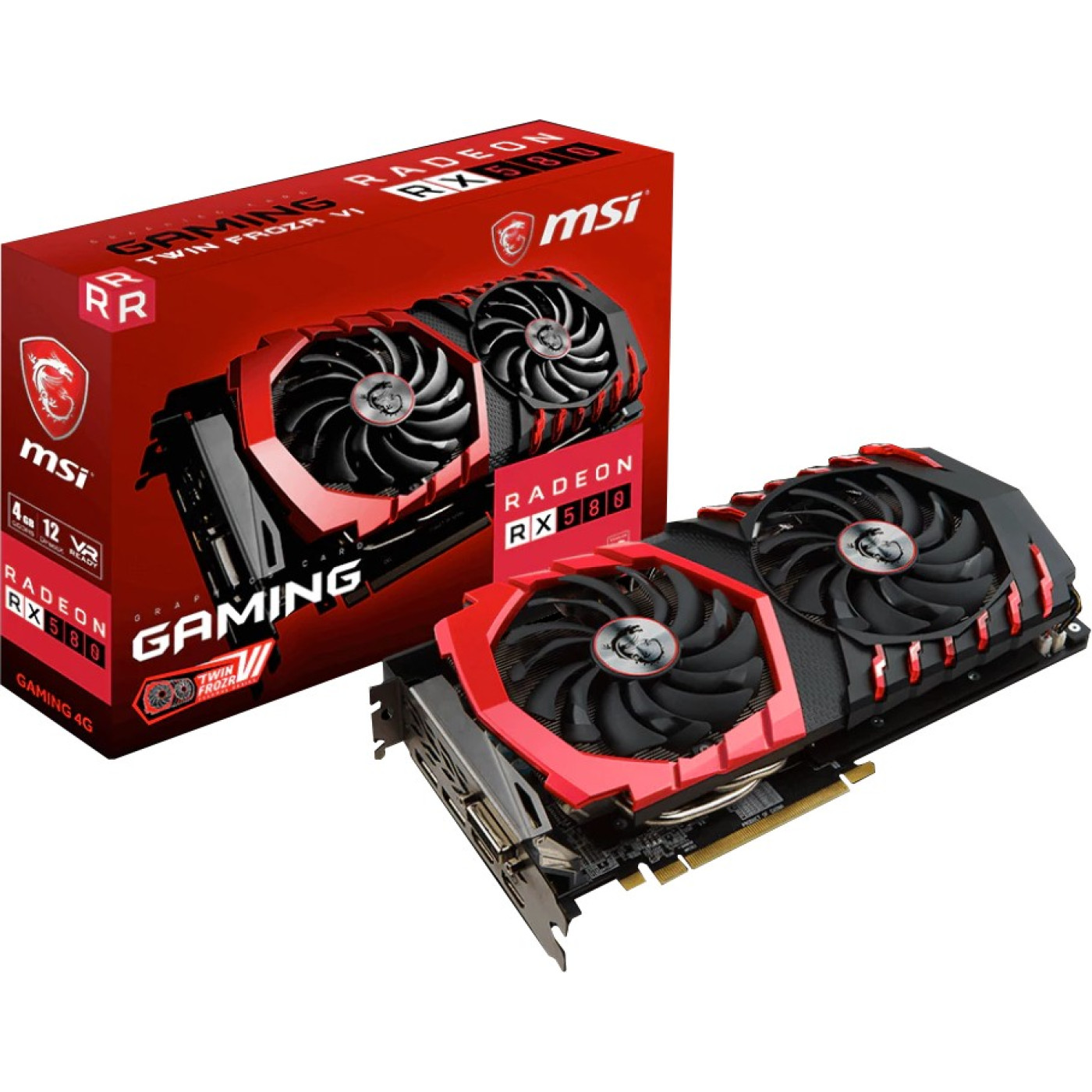 Видеокарта MSI AMD Radeon RX 580 4Gb Gaming (Radeon RX 580 GAMING 4G) (GDDR5, 256 bit, PCI-E 3.0 x16) Б/у