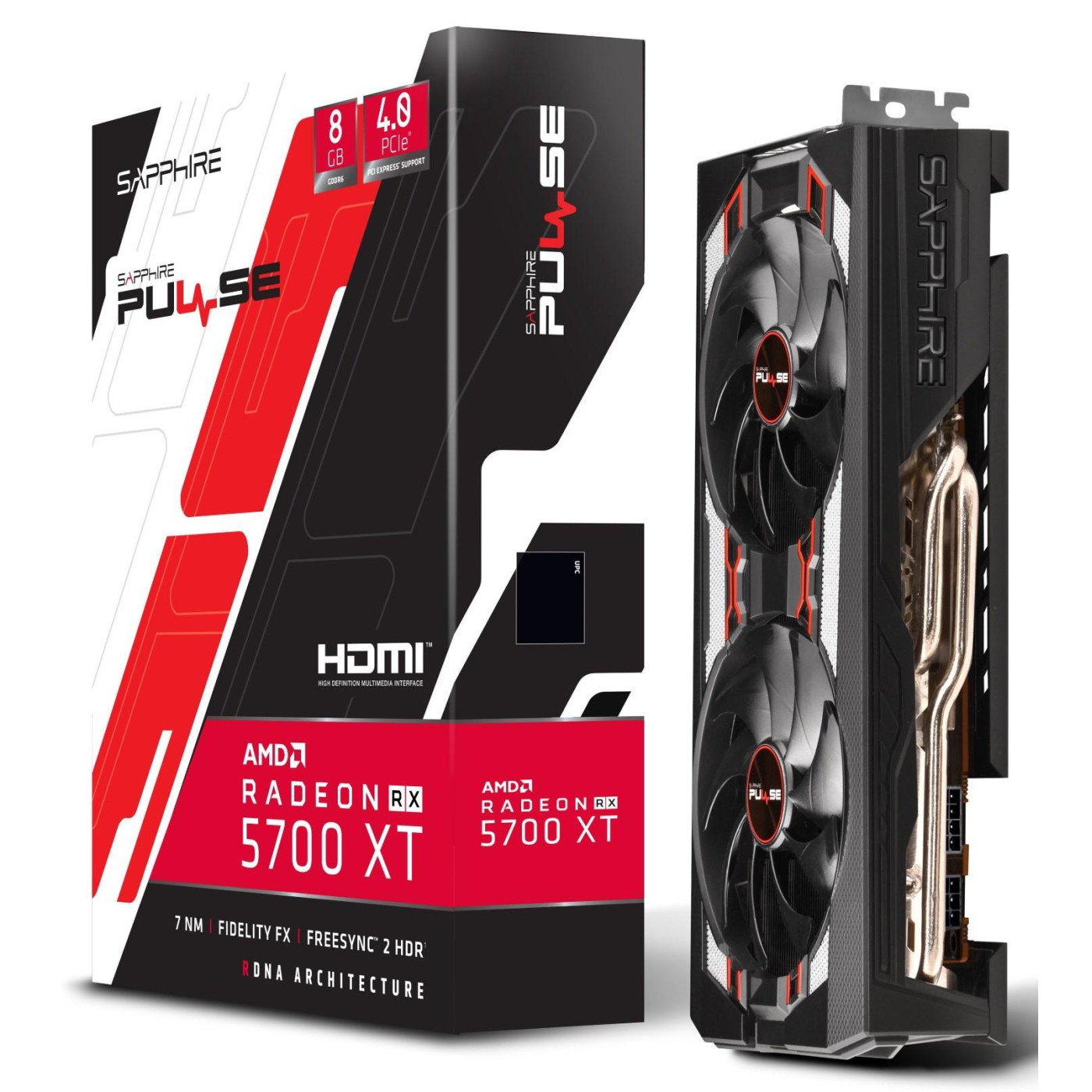 Відеокарта Sapphire AMD Radeon RX 5700 XT 8Gb Pulse (11293-01-20G) (GDDR6, 256 bit, PCI-E v4.0 x16) Б/в