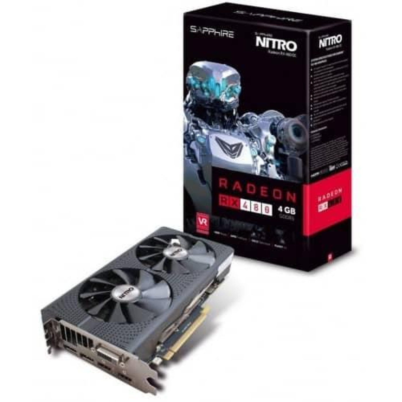 Видеокарта Sapphire AMD Radeon RX 480 4Gb Nitro OC (11260-13) (GDDR5, 256 bit, PCI-E 3.0 x16) Б/у
