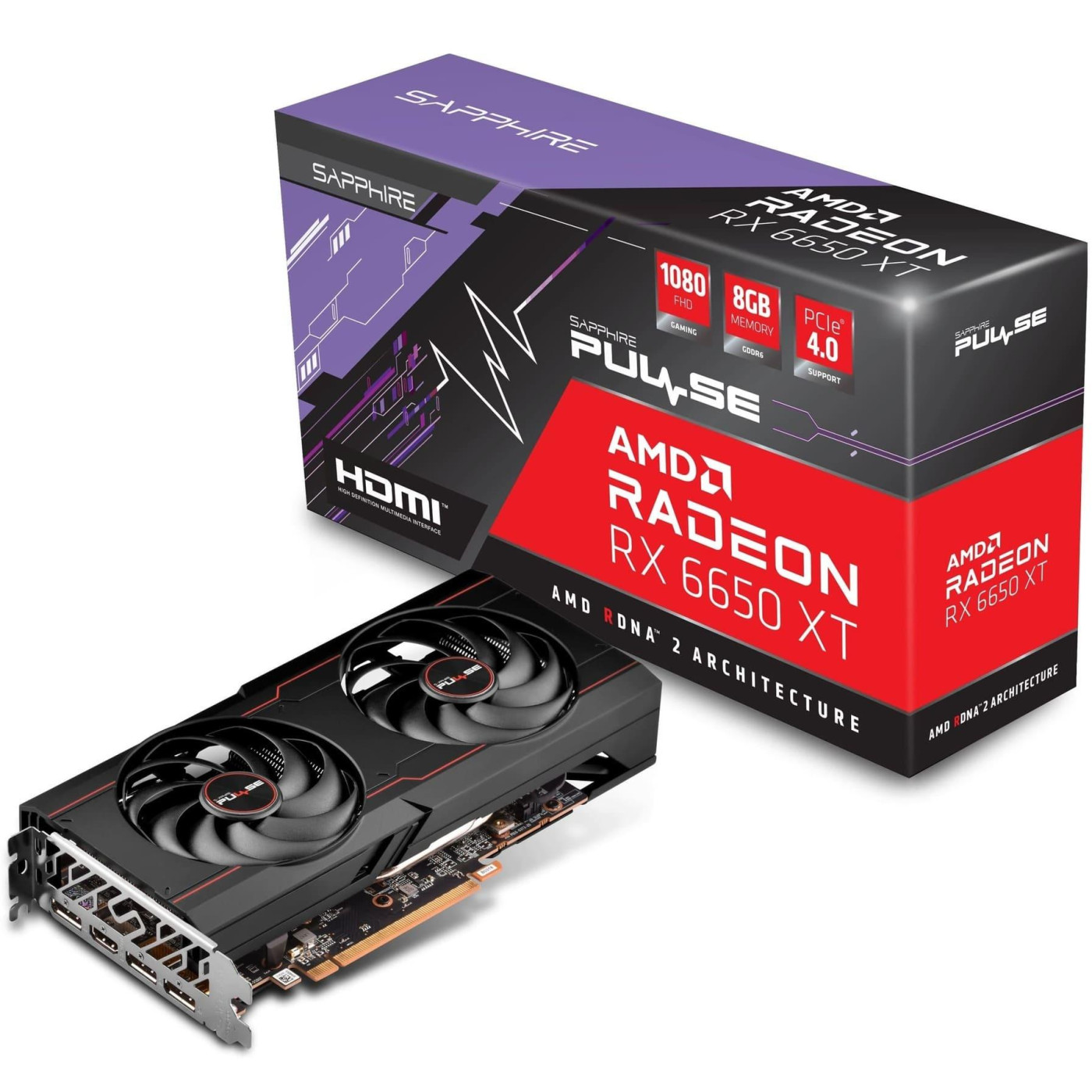 Відеокарта Sapphire AMD Radeon RX 6650 XT 8GB Pulse (11319-98-90G) (GDDR6, 128 bit, PCI-E v4.0 x8) FR