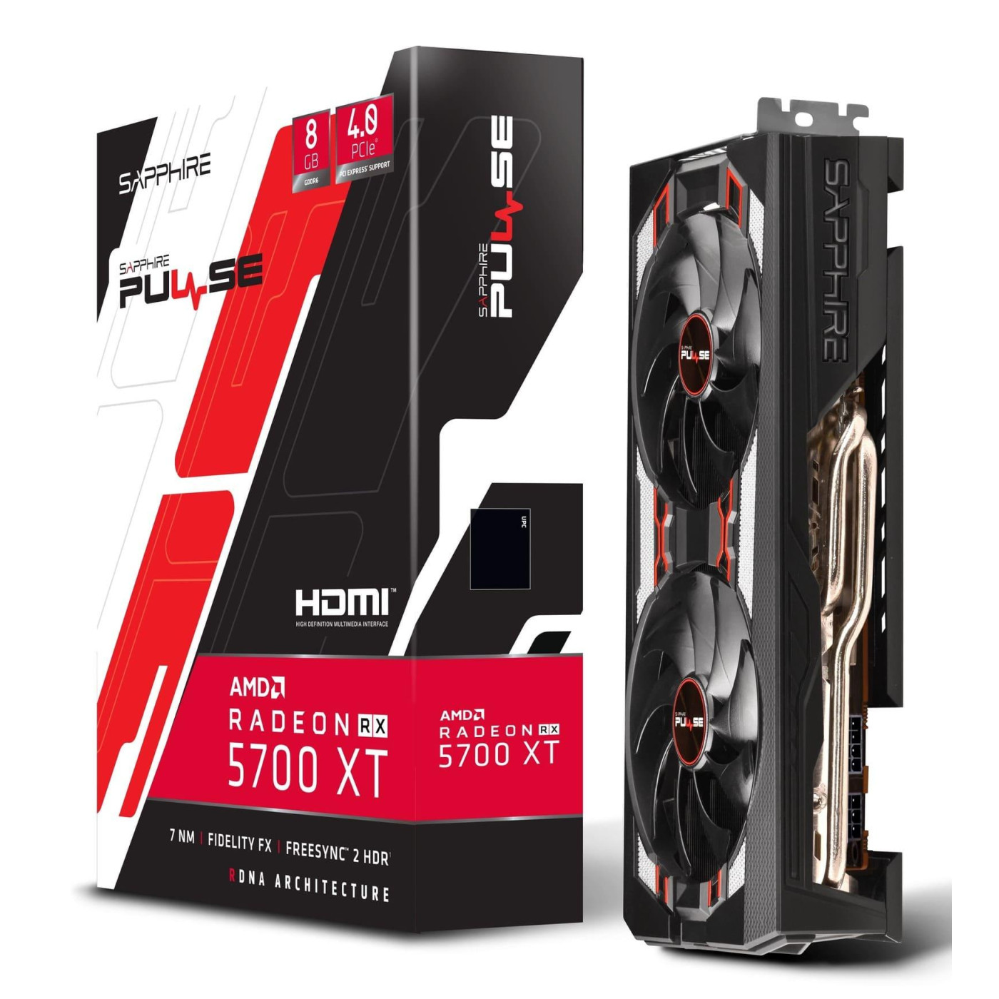 Відеокарта Sapphire AMD Radeon RX 5700 XT 8Gb Pulse (11293-01) (GDDR6, 256 bit, PCI-E v4.0 x16) Б/в