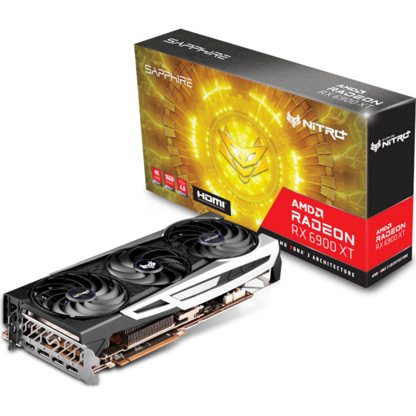 Відеокарта Sapphire AMD Radeon RX 6900 XT 16Gb Nitro+ (11308-01-20G) (GDDR6, 256 bit, PCI-E v4.0 x16) Б/в
