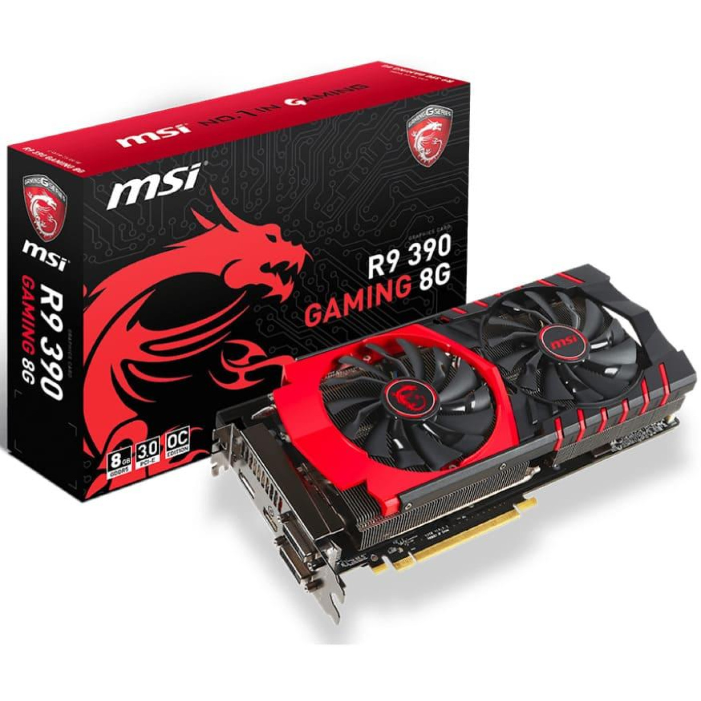 Видеокарта MSI AMD Radeon R9 390 Gaming 8G (R9 390 GAMING 8G) (GDDR5, 512 bit, PCI-E 3.0 x16) Б/у