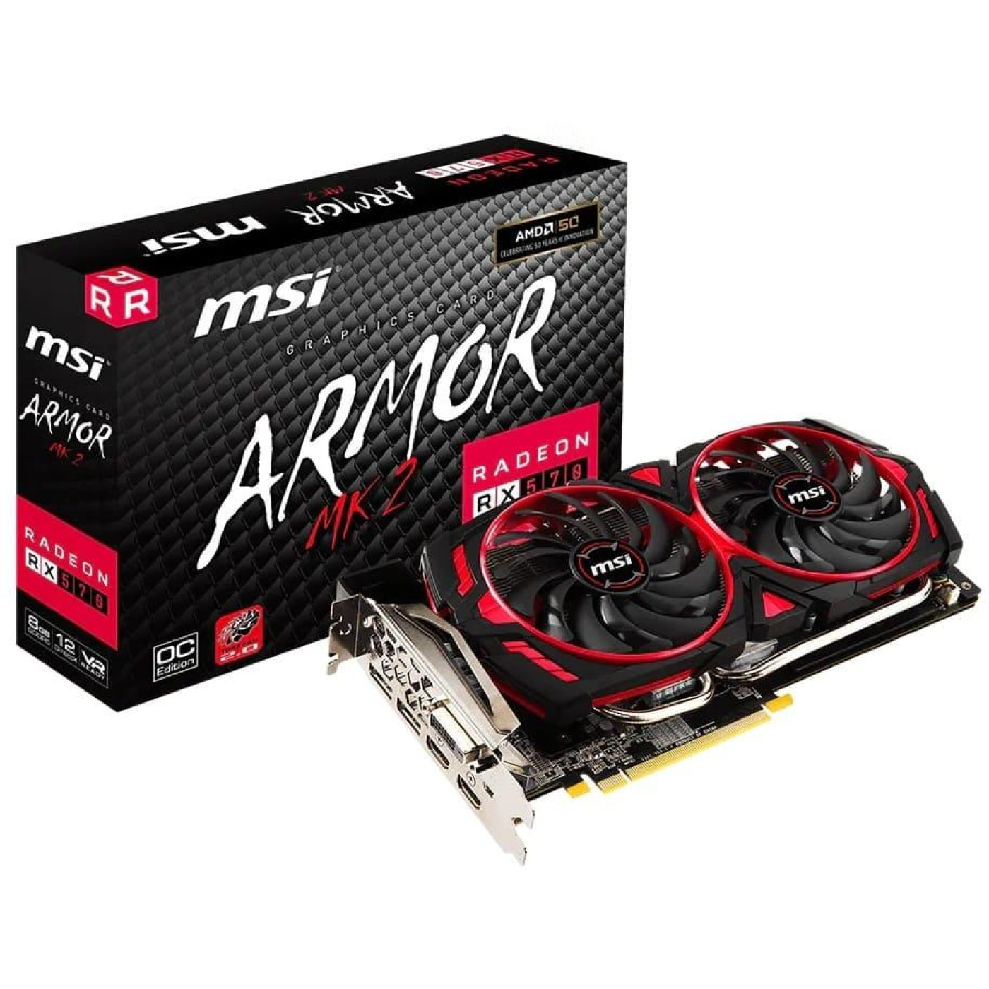 Відеокарта AMD Radeon MSI RX 570 8Gb Armor MK2 OC (Radeon RX 570 ARMOR 8G OC) (Radeon RX 570 ARMOR MK2 8G OC) ( Б/в