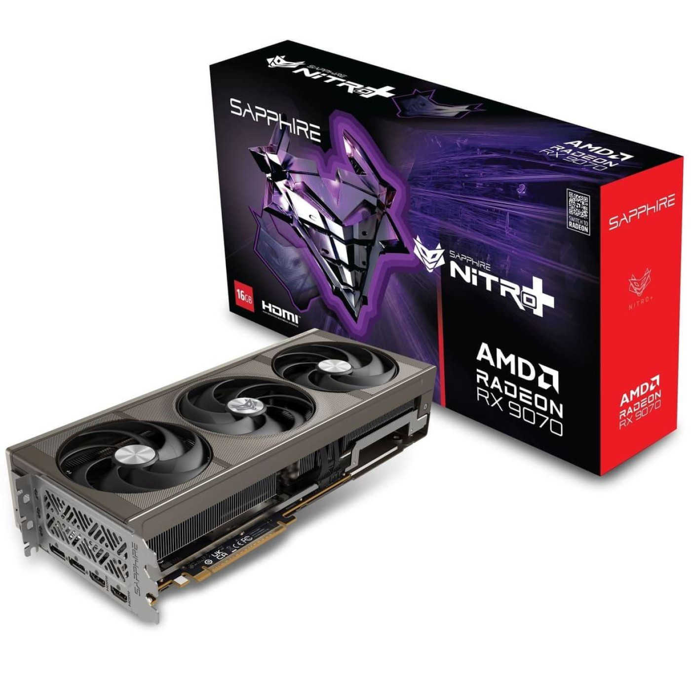 Видеокарта Sapphire AMD Radeon RX 9070 16GB Nitro+ (11349-01-20G) (GDDR6, 256 bit, PCI-E v5.0 x16)