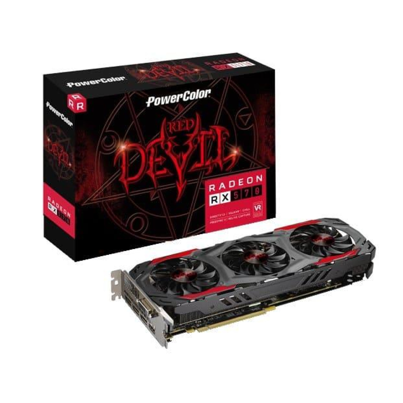 Видеокарта PowerColor AMD Radeon RX 570 4GB Red Devil (AXRX 570 4GBD5-3DH/OC) (GDDR5, 256 bit, PCI-E 3.0 x16) FR