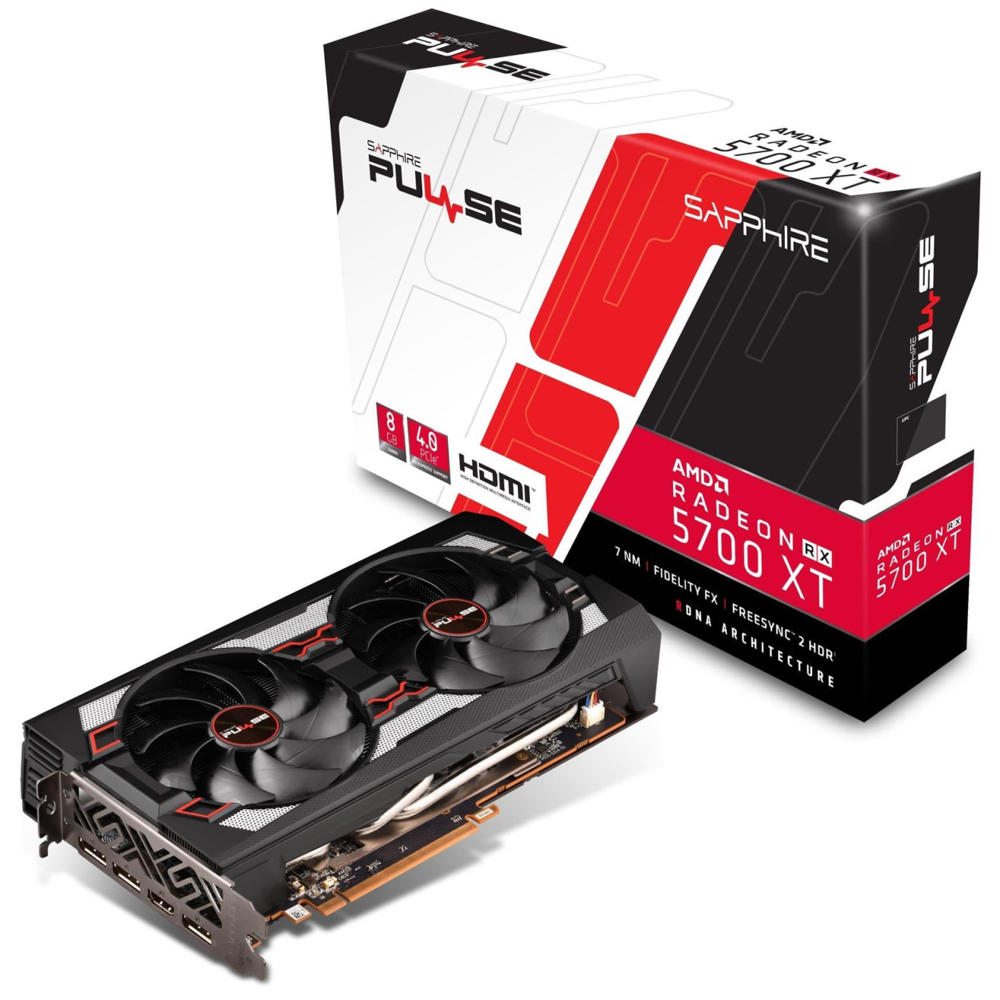 Відеокарта Sapphire AMD Radeon RX 5700 XT 8G PULSE (11293-98-90G) (GDDR6, 256 bit, PCI-E v4.0 x16) Б/в