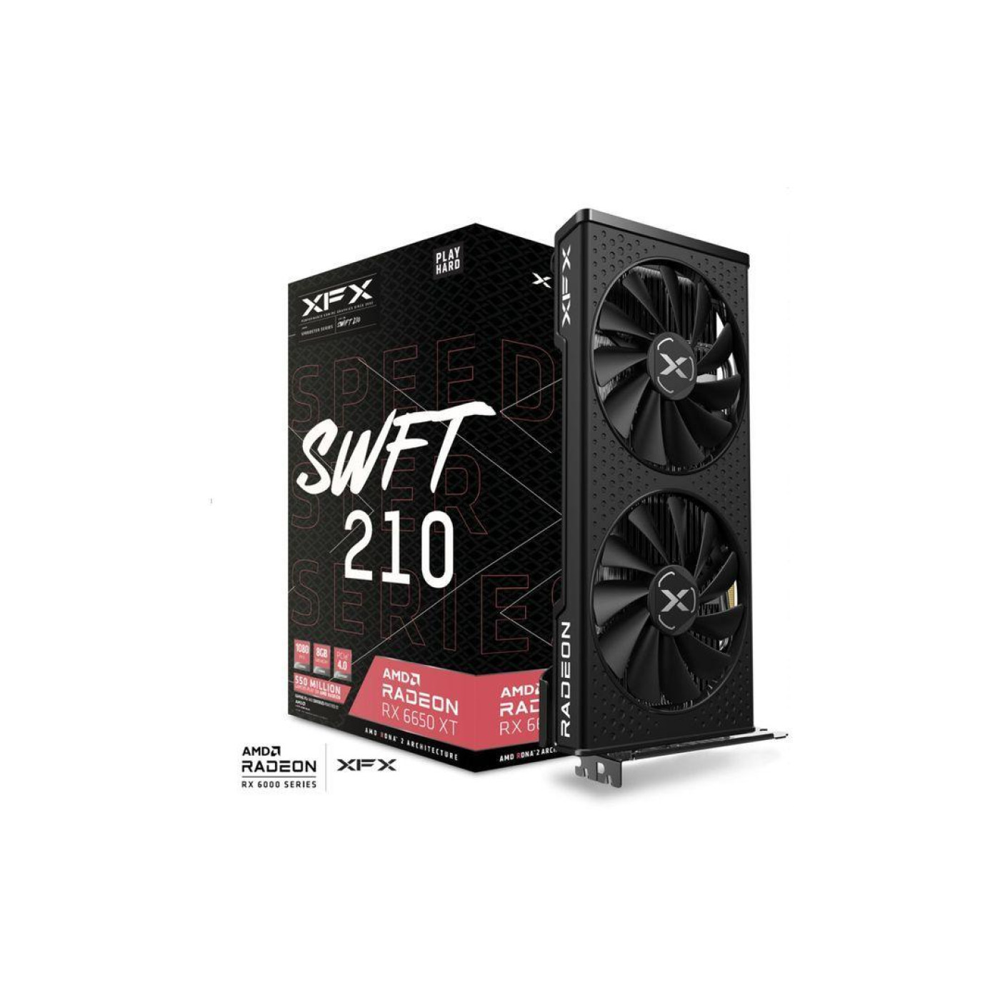 Видеокарта XFX AMD Radeon RX 6650 XT Speedster SWFT 210 (RX-665X8DFDY) (GDDR6, 128 bit, PCI-E 4.0 x8) U1