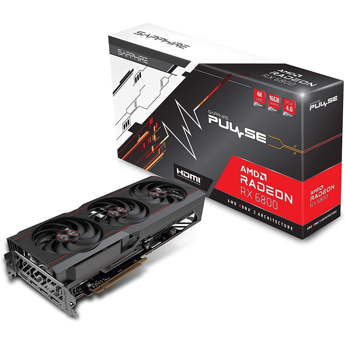 Видеокарта Sapphire AMD Radeon RX 6800 16Gb Pulse OC (11305-02) (GDDR6, 256 bit, PCI-E v4.0) Б/у