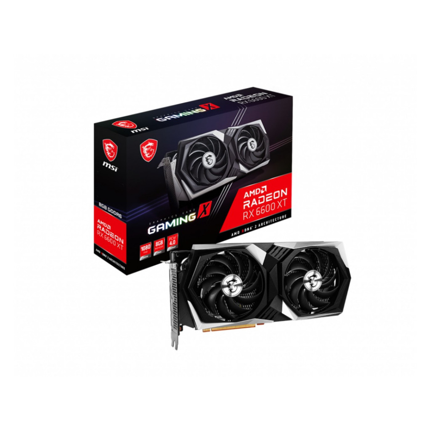Видеокарта MSI AMD Radeon RX 6600 XT 8GB Gaming X (Radeon RX 6600 XT Gaming X 8G) (RX 6600 XT Gaming X 8G) (GDDR6, 128 bit, PCI-E v4.0 x16)