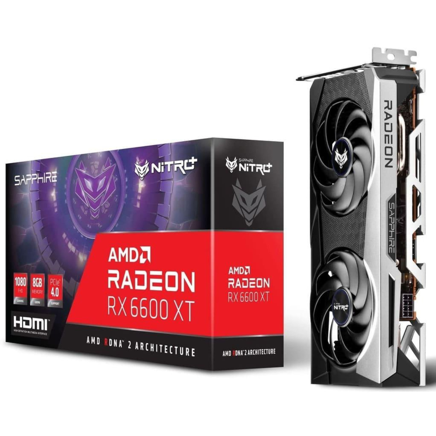 Видеокарта Sapphire AMD Radeon RX 6600 XT 8Gb Nitro+ (11309-01-20G) (11309-99-90G) (GDDR6, 128 bit, PCI-E v4.0 x16) FR
