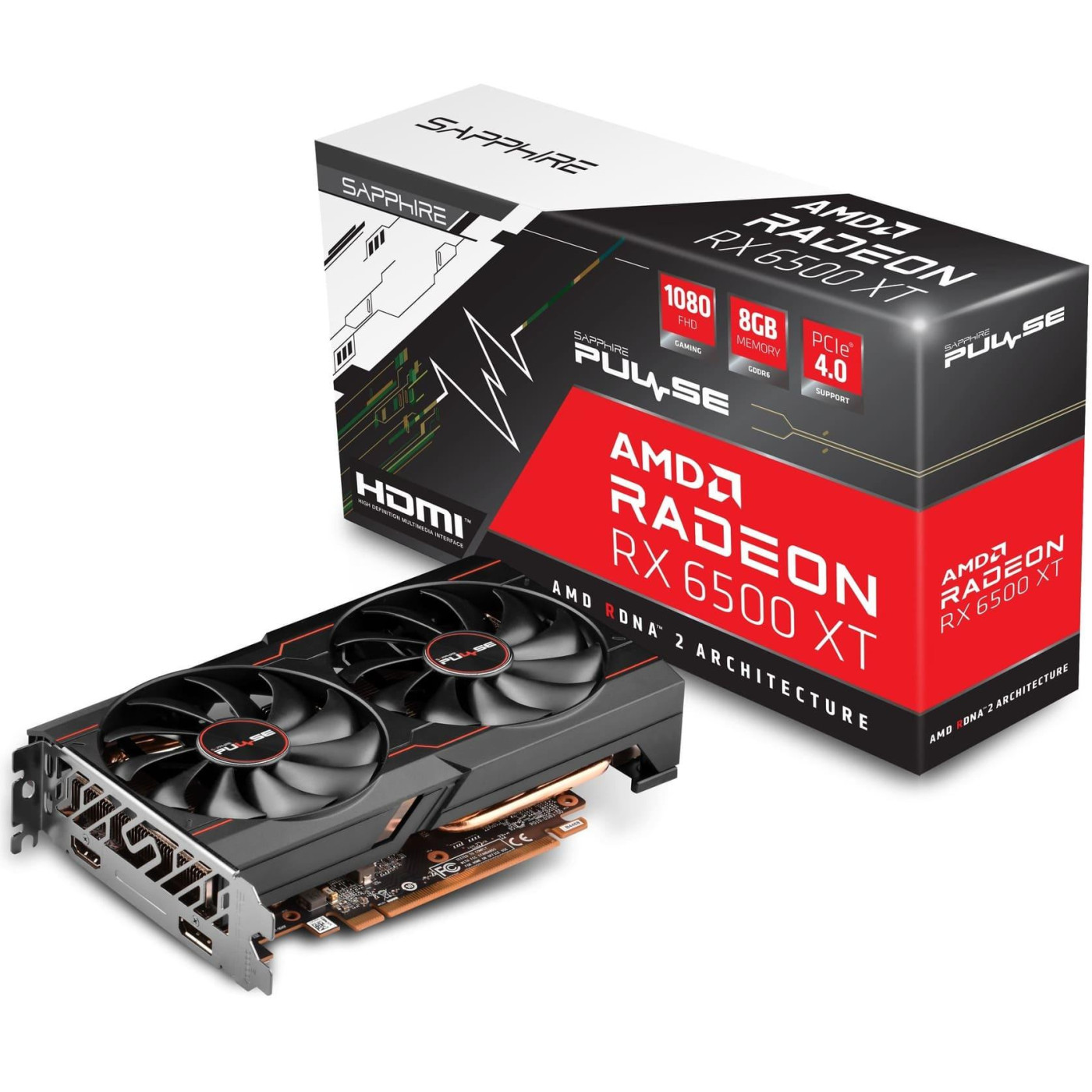 Відеокарта Sapphire AMD Radeon RX 6500 XT 8GB PULSE (11314-91-90G) ( FR
