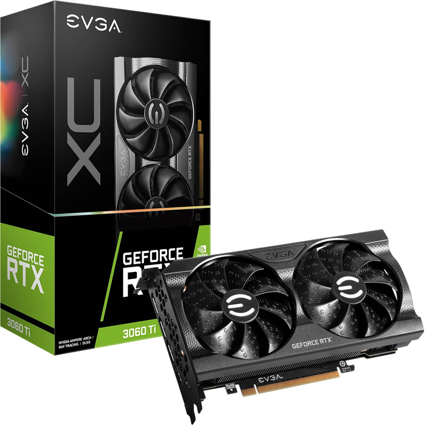 Відеокарта EVGA RTX 3060Ti 8Gb XC Gaming (08G-P5-3663-KL) (GDDR6, 256 bit, PCI-E v4.0 x16) Б/в