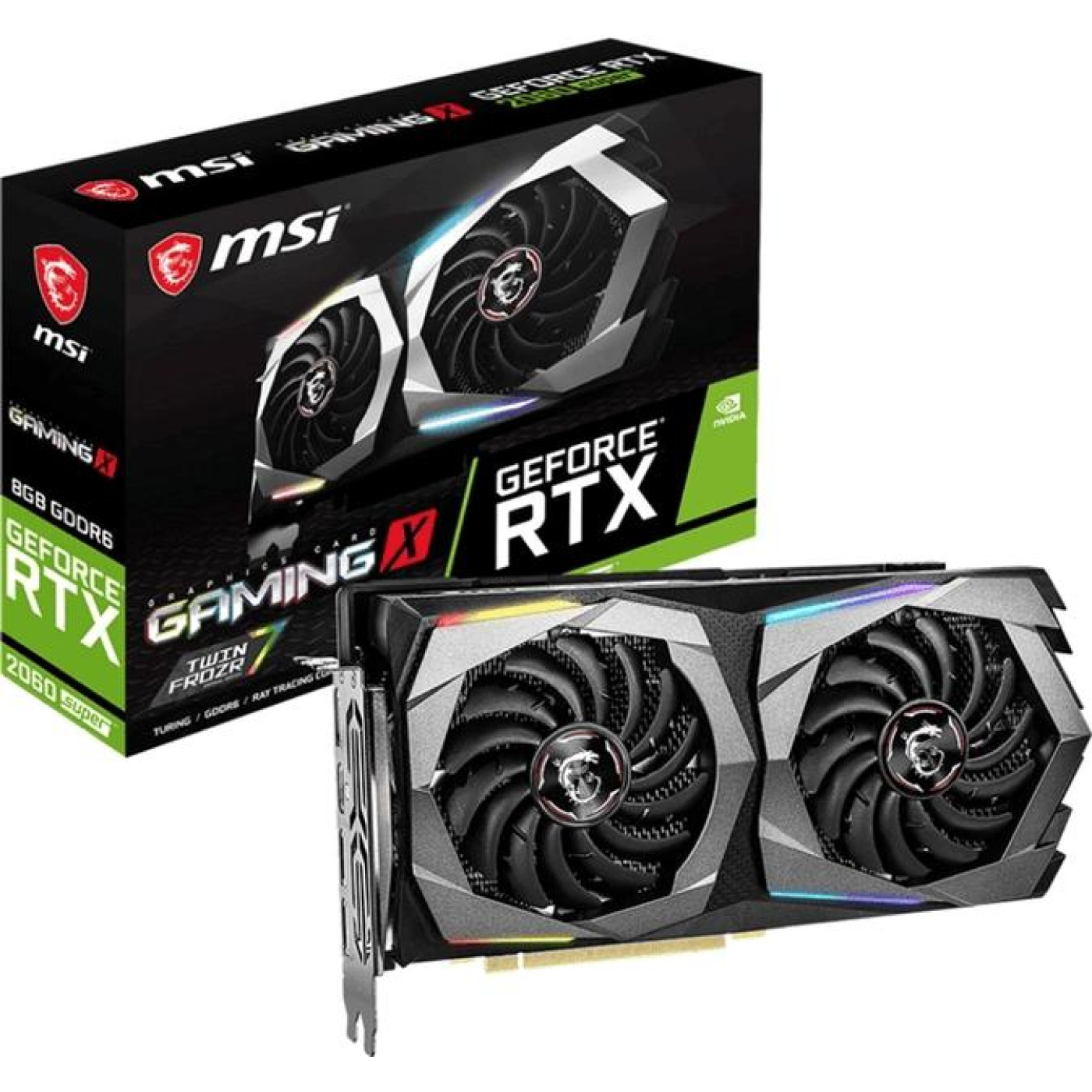Відеокарта MSI RTX 2060 8Gb Super Gaming X BV (GeForce RTX 2060 SUPER GAMING X BV) (GDDR6, 256 bit, PCI-E 3.0 x16)