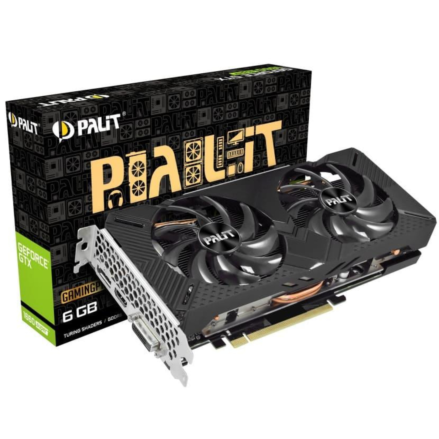 Відеокарта Palit GTX 1660 6Gb Super GamingPro (NE6166S018J9-1160A-1) (GDDR6, 192 bit, PCI-E 3.0 x16) Б/в