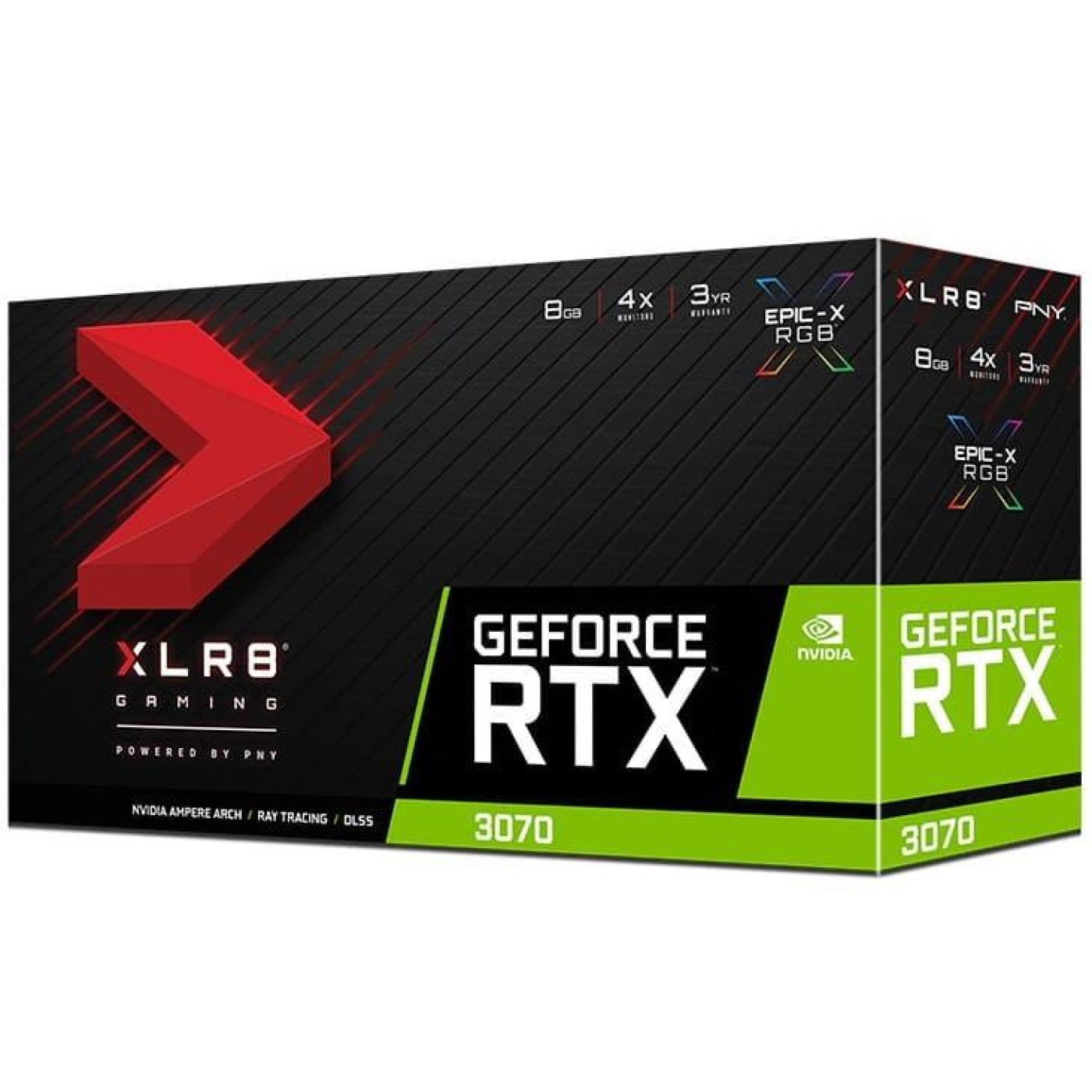 Відеокарта PNY RTX 3070 8Gb XLR8 Gaming Revel EPIC-X RGB Triple Fan Edition (VCG30708TFXPPB) (GDDR6, 256 bit, PCI-E v4.0 x16) Б/в