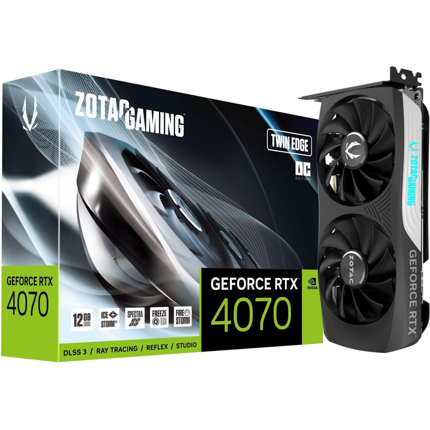 Видеокарта Zotac RTX 4070 12GB Twin Edge OC (ZT-D40700H-10M) (GDDR6X, 192 bit, PCI-E 4.0 x16)