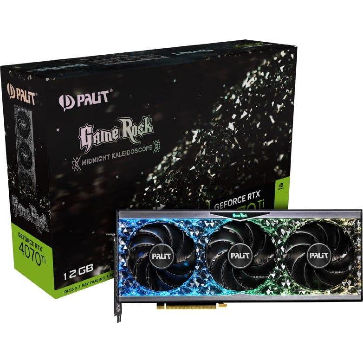 Відеокарта Palit RTX 4070 Ti 12GB GameRock (NED407T019K9-1045G) (GDDR6X, 192 bit, PCI-E v4.0 x16) Б/в