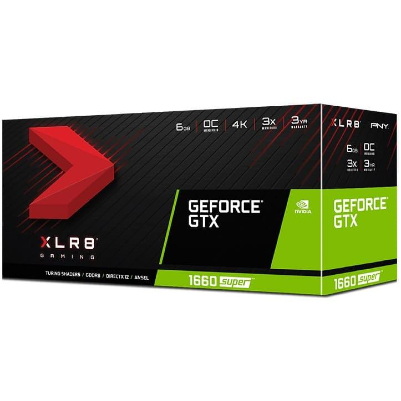 Видеокарта PNY GTX 1660 6GB Super XLR8 OC (KMX166SN3J6EW2KTM) (GDDR6, 192 bit, PCI-E 3.0 x16)